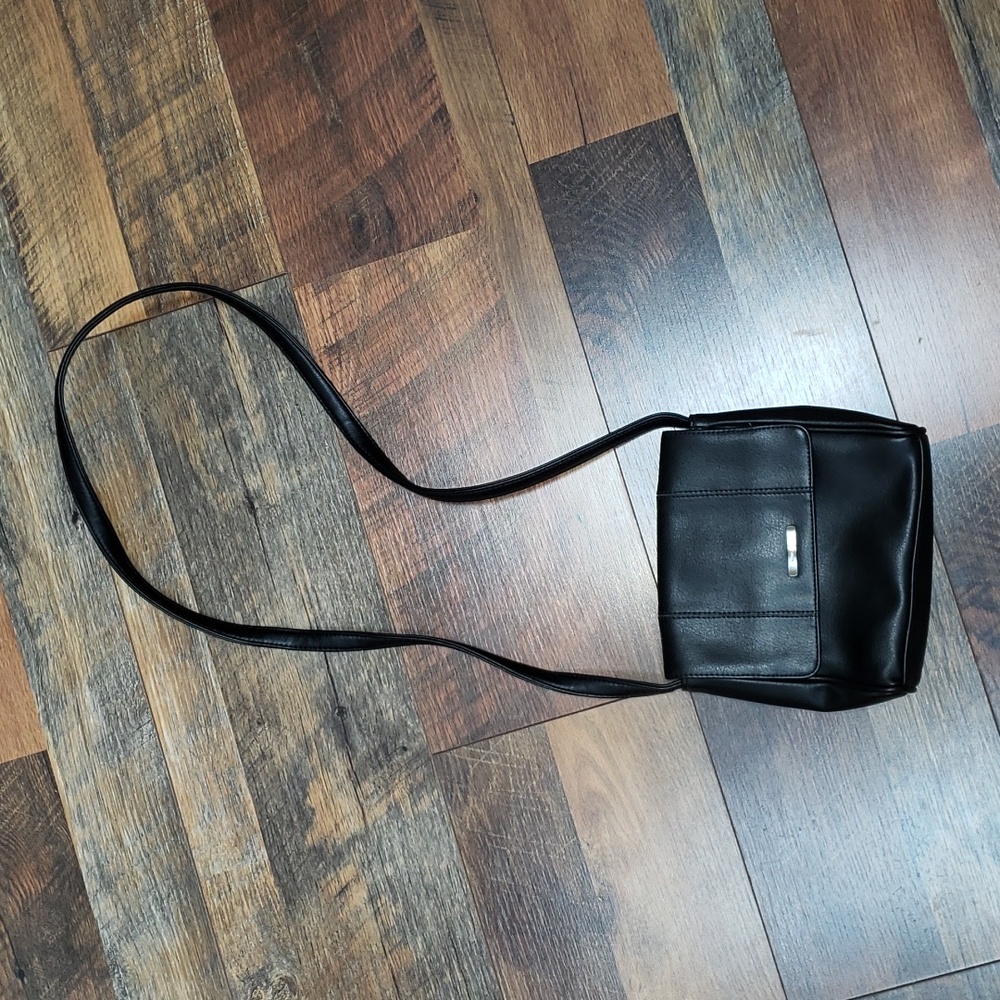 Nine West Black Faux Leather Crossbody Bag